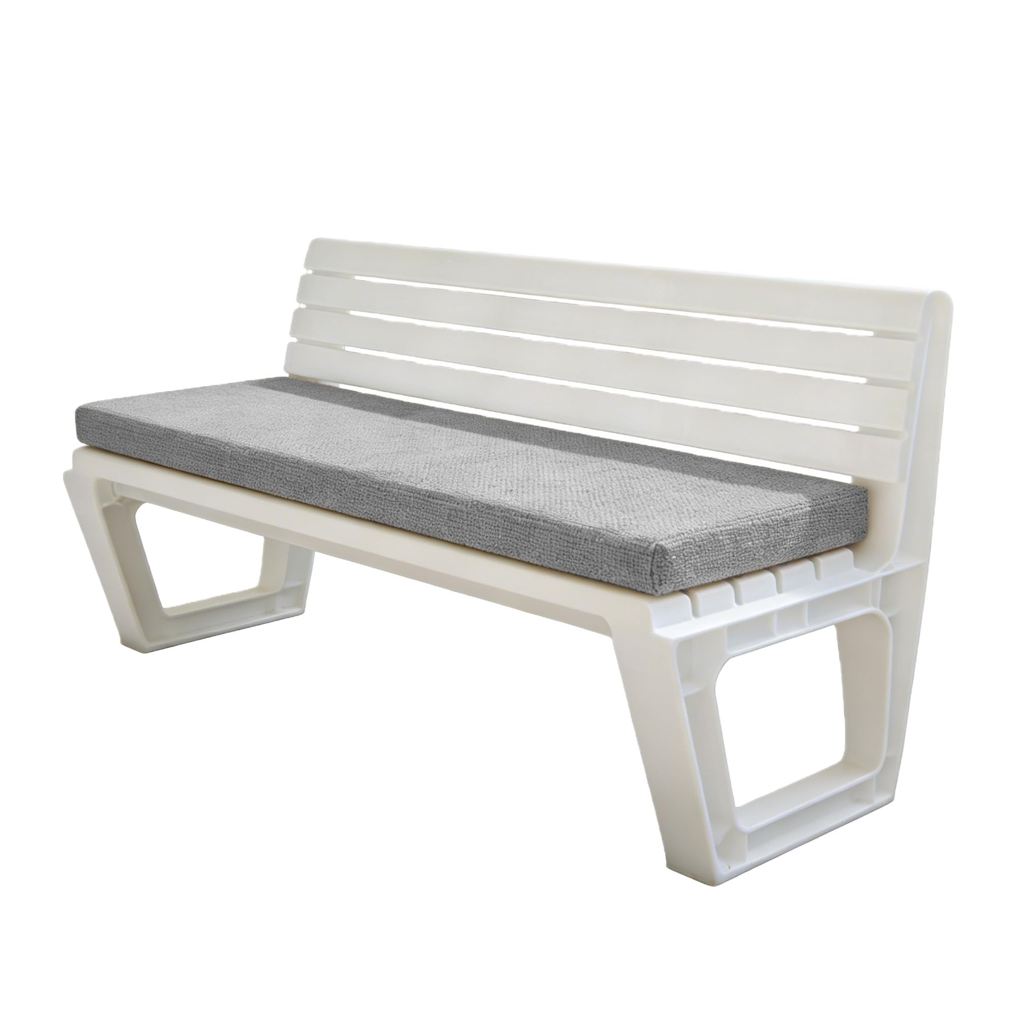 Cuscino Impermeabile per Panca 42 x 90 cm con Fondo Antiscivolo Cuscino per Seduta Fodera Lavabile per Panca da Giardino, Patio, Finestra a Bovindo, Grigio Chiaro