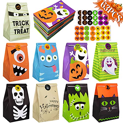 90Shine 90SHINE-TREAT BAGS 63Pcs Halloween Treat Bags Party Favors cover