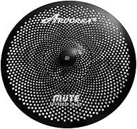 Vista 3 de Arborea Paquete de platillos de bajo volumen negro 14" hi-hat + 16" crash + 18" crash + 20" ride 5 piezas de platillos con amortiguadores