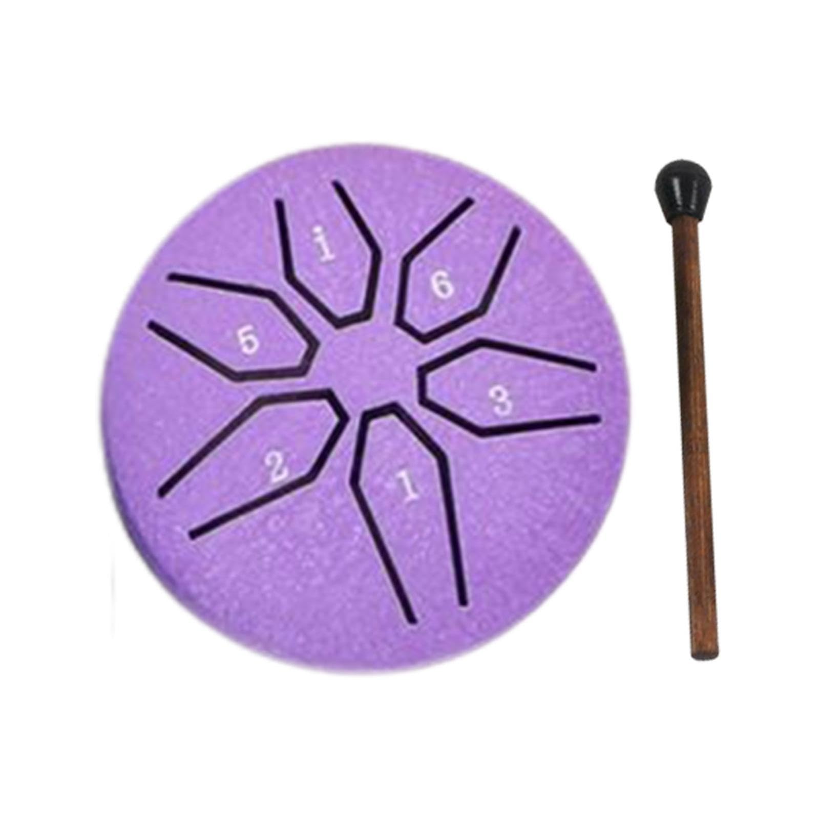 Miini - Tamburo portatile per rullante in acciaio, percussioni tascabili compatte in metallo, 6 toni, strumento musicale, campana, 7,6 cm, strumento musicale tascabile in metallo per tutte le