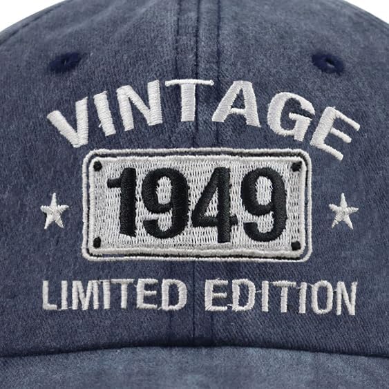 Vintage 1954 1953 1952 1951 1950 1949 1948 1947 1946 1945 Limited Edition Adjustable Embroidered Baseball Cap - Image 2