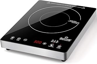 Duxtop Portable Induction Cooktop, High End Full Glass Induction Burner with Sensor Touch, 1800W Countertop Burner with Stainless Steel Housing, E200A, Black