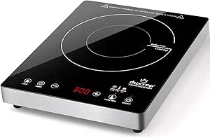 Duxtop Portable Induction Cooktop, High End Full Glass Induction Burner with Sensor Touch, 1800W Countertop Burner with Stainless Steel Housing, E200A, Black
