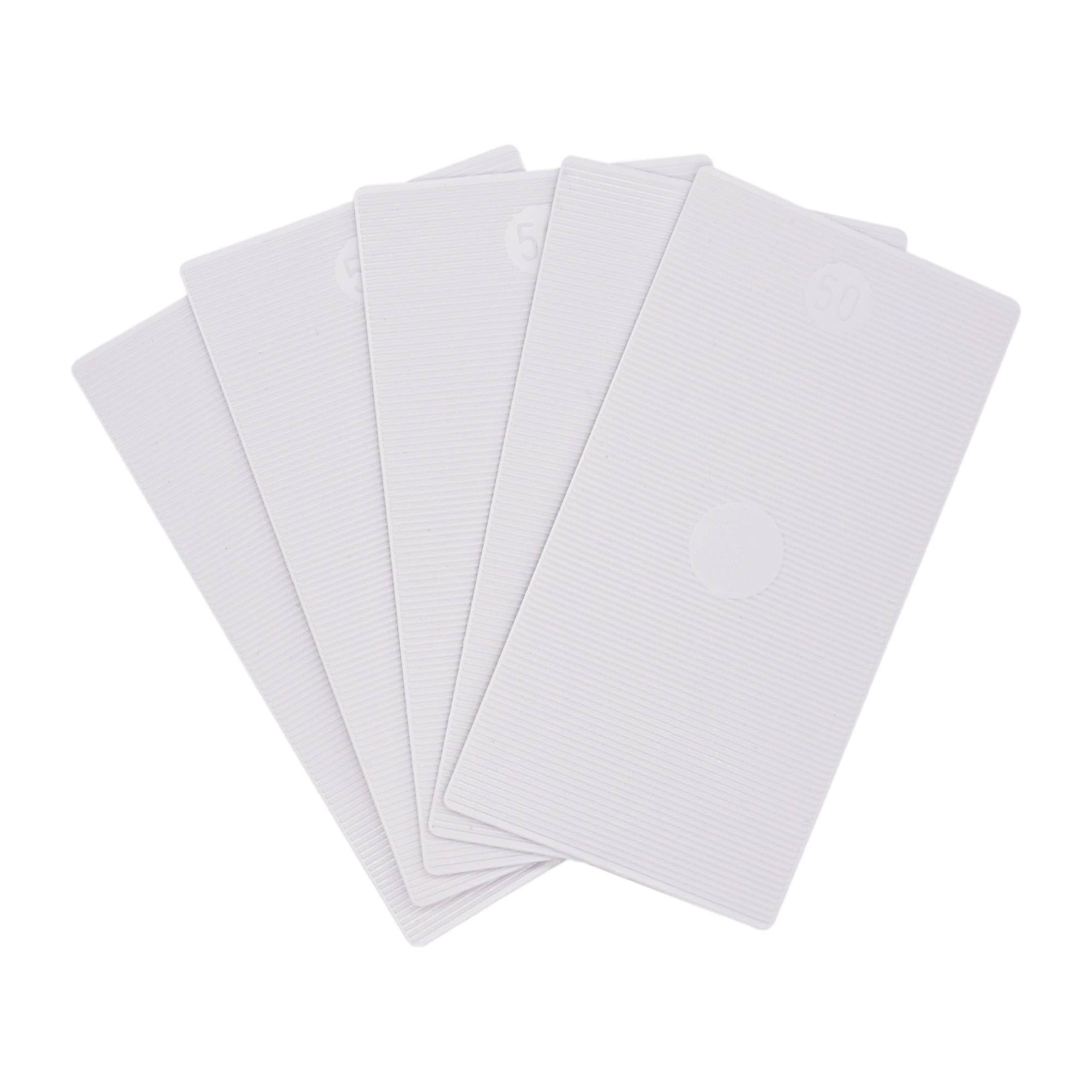 Skir'co (20 Pcs) Plastic Flat Shims 1 Mm, Glazing Packers 50 X 100 Mm, Frame Spacers, Door And Window Frame Packers