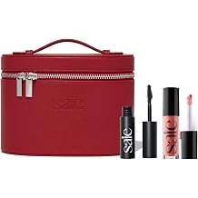 Saie Mini Red Vanity Case Bundle, Lash & Lip Makeup Kit 3 ct