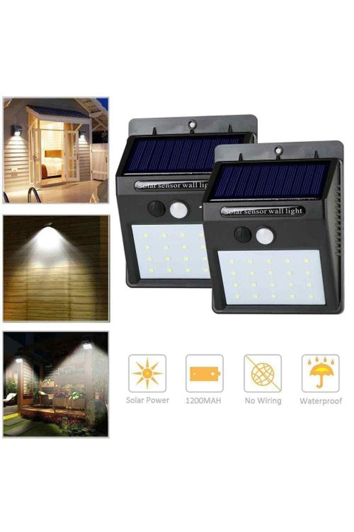 Solar Güneş Enerjili Şarj Olabilen 20 Ledli Bahçe Lambası