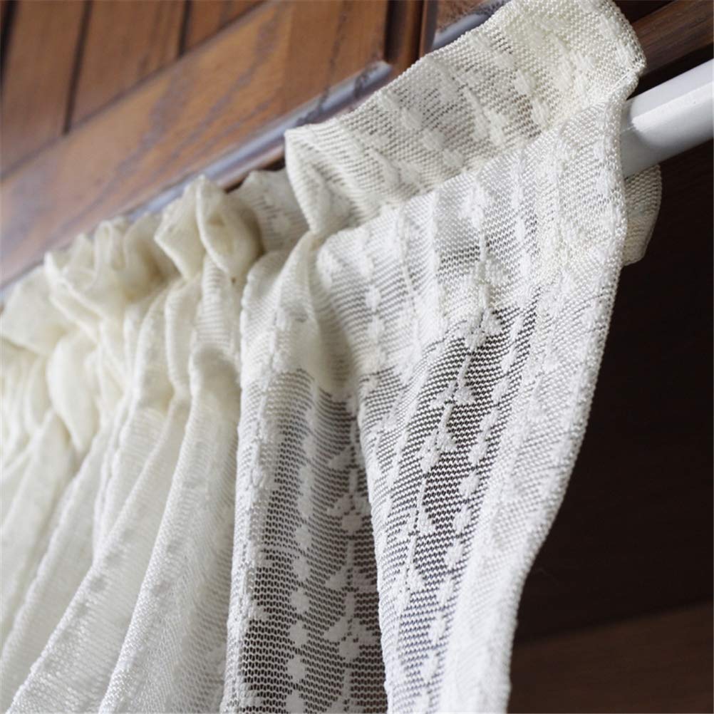 Krótkie zasłony, Zasłona Sheer Valance, krótka zasłona do kuchni(W x H 200x58cm)