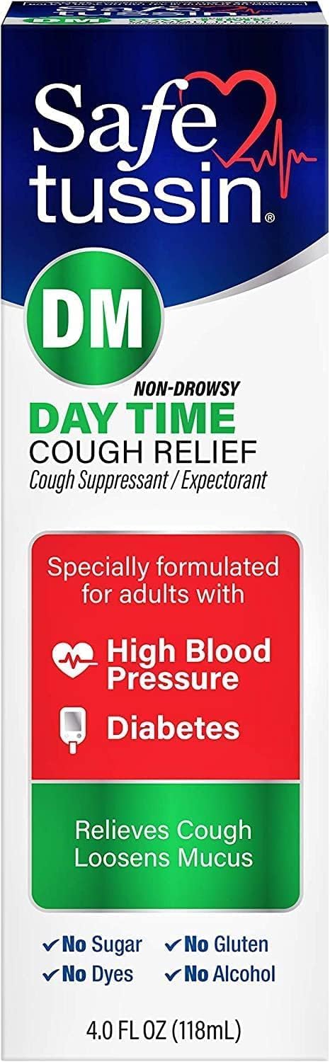 Safetussin DM Cough Suppressant/ Expectorant - 4 oz, Pack of 5