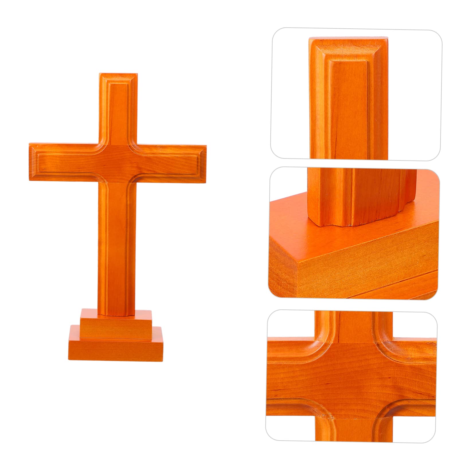 Veemoon Adorno De Cruz De Madera Crucifijo Decorativo Cruz Artesanal Para Hogar Decoración De