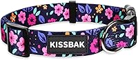 Vista 9 de KISSBAK Collar de perro para perros pequeños – Diseño especial lindo collar para perro hembra, suave, ajustable, elegante, floral, perrita S, flor