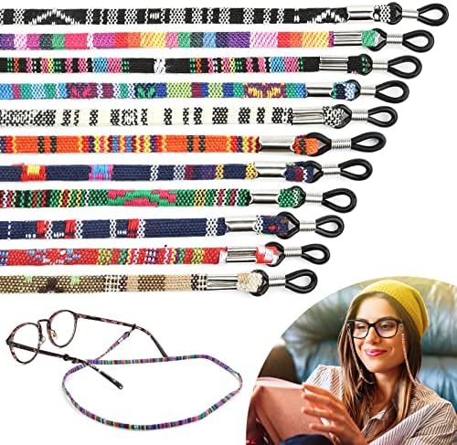 Xthrotsenk Brillenketten Set - 4 Stück Bunte Perlenketten Für Sonnenbrillen & Masken
