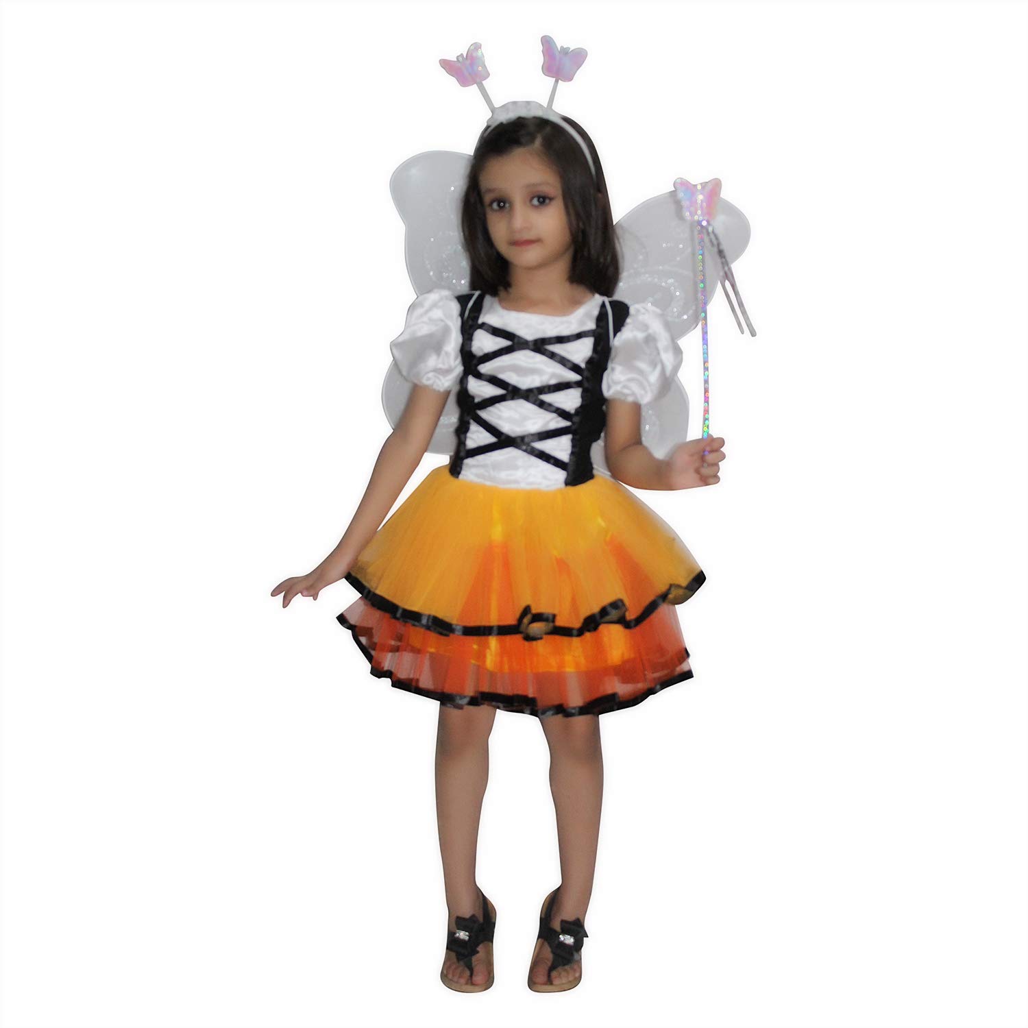 See full amazon price history chart for Kaku Fancy Dresses Orange Butterfly Insect Costume -White-Orange, 5-6 Years, For Girls Kaku Fancy Dresses Orange Butterfly Insect Costume -White-Orange, 5-6 Years, For Girls (B075FPBQ3J) Amazon Price History, Amazon Price Tracker