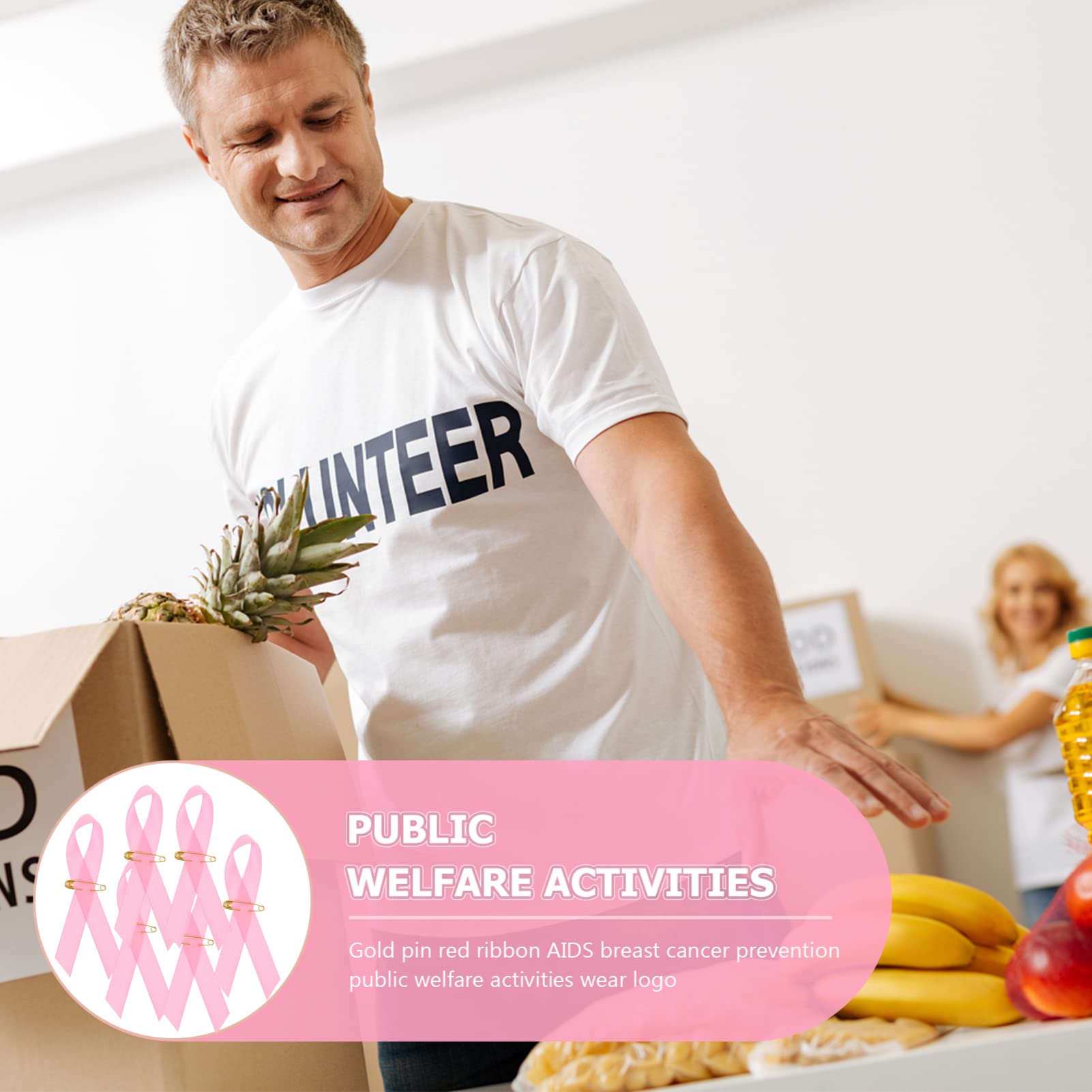 ARTIBETTER 2 Sätze Brustkrebs Bewusstsein Ribbons Mit Anstecknadeln Pinke Bänder Für Wohltätigkeitsveranstaltungen Und Aufklärungskampagnen Zum Dekorieren Von Kleidung Und 200 Stück * 2