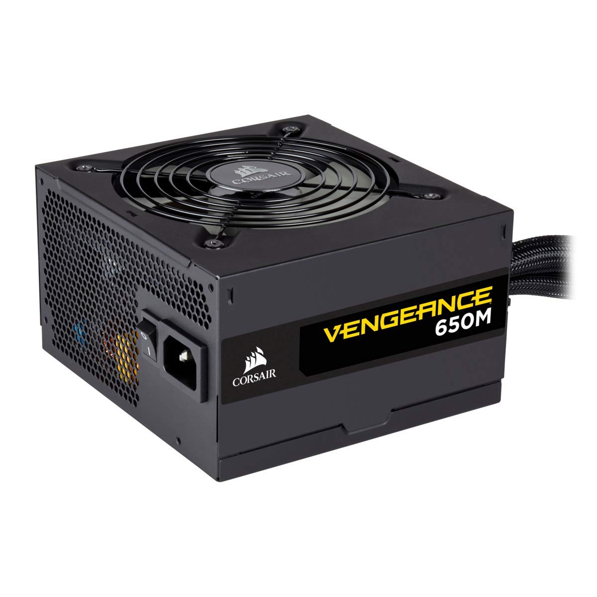 Corsair Vengeance 650M 650W ATX Negro unidad de - Fuente de alimentación (650 W, 12 cm, 1 Ventilador(es), Activo, Semimondular, PC)