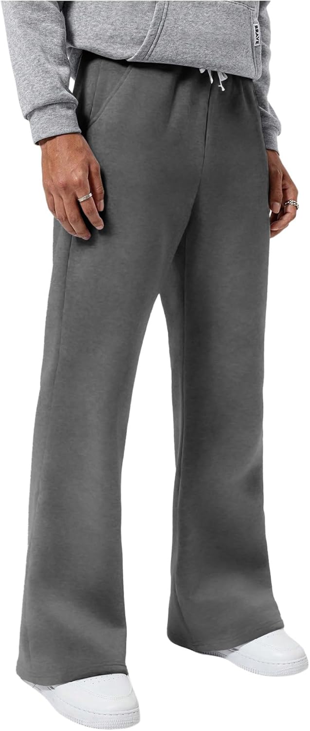 Boy's Straight Leg Sweatpants Elastic Waist Baggy Pants Joggers Athletic Track Pants Trousers