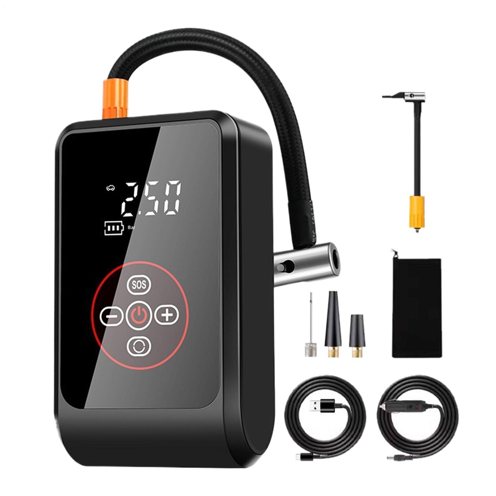 Compresseur d'air comprimé électrique et rechargeable avec écran LED et