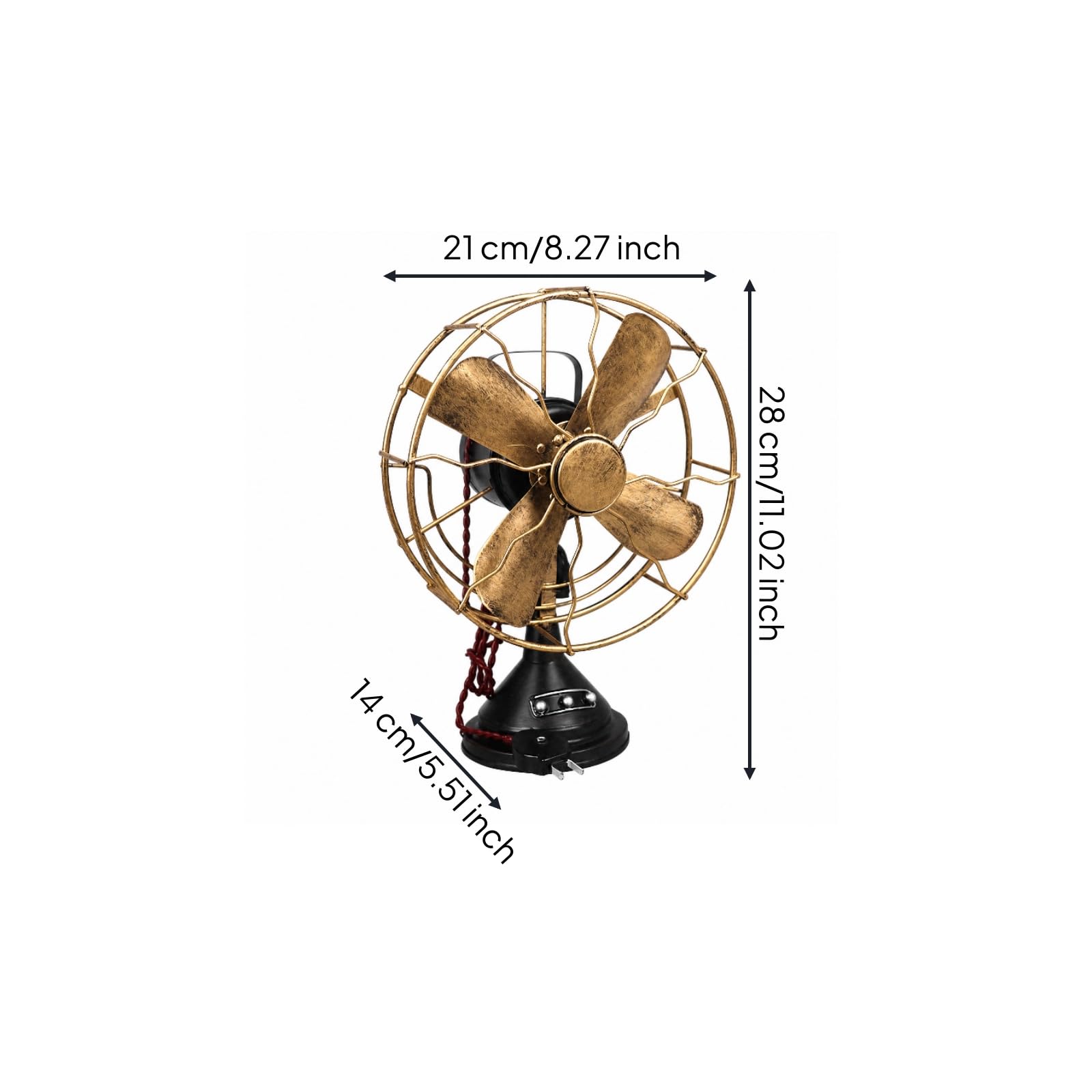 Eléctrico Vintage Hojalata Compacto Estable para Restaurantes, Semi Dorado