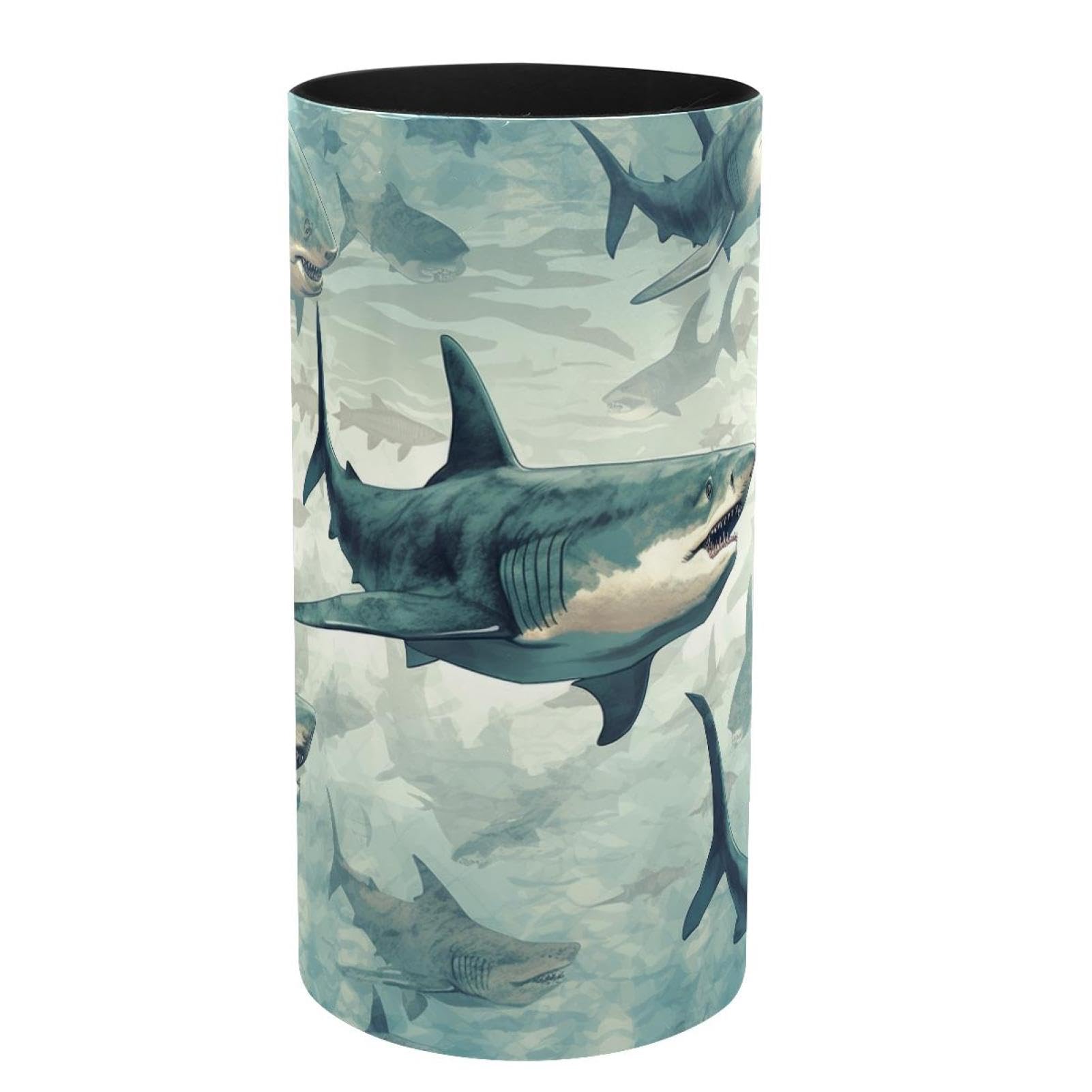 Pot à crayons requins pour bureau d'école et accessoires de rangement musical