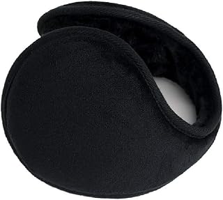 2020 Upgraded Bigger Ear Warmers for Men and Women - The Warmest Fleece Plush Winter Earmuffs and Super Soft Ear Cover Behind Neck for Outdoor Black