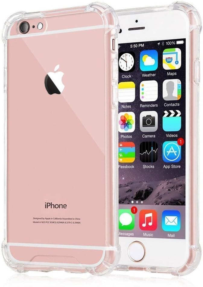 iPhone 6s case, iPhone 6 Case, Crystal Clear Case Cover Shock Absorption Case with Soft TPU Gel Bumper for iPhone 6s, iPhone 6 LING0005