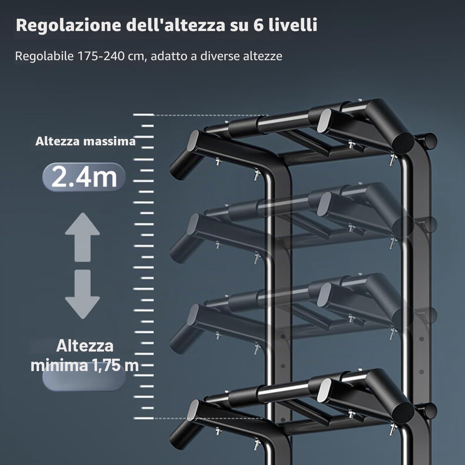 Power Tower, stazione per trazioni per l'allenamento domestico multifunzione per l'allenamento della forza con barra per trazioni e barra per dip carico massimo 660 libbre