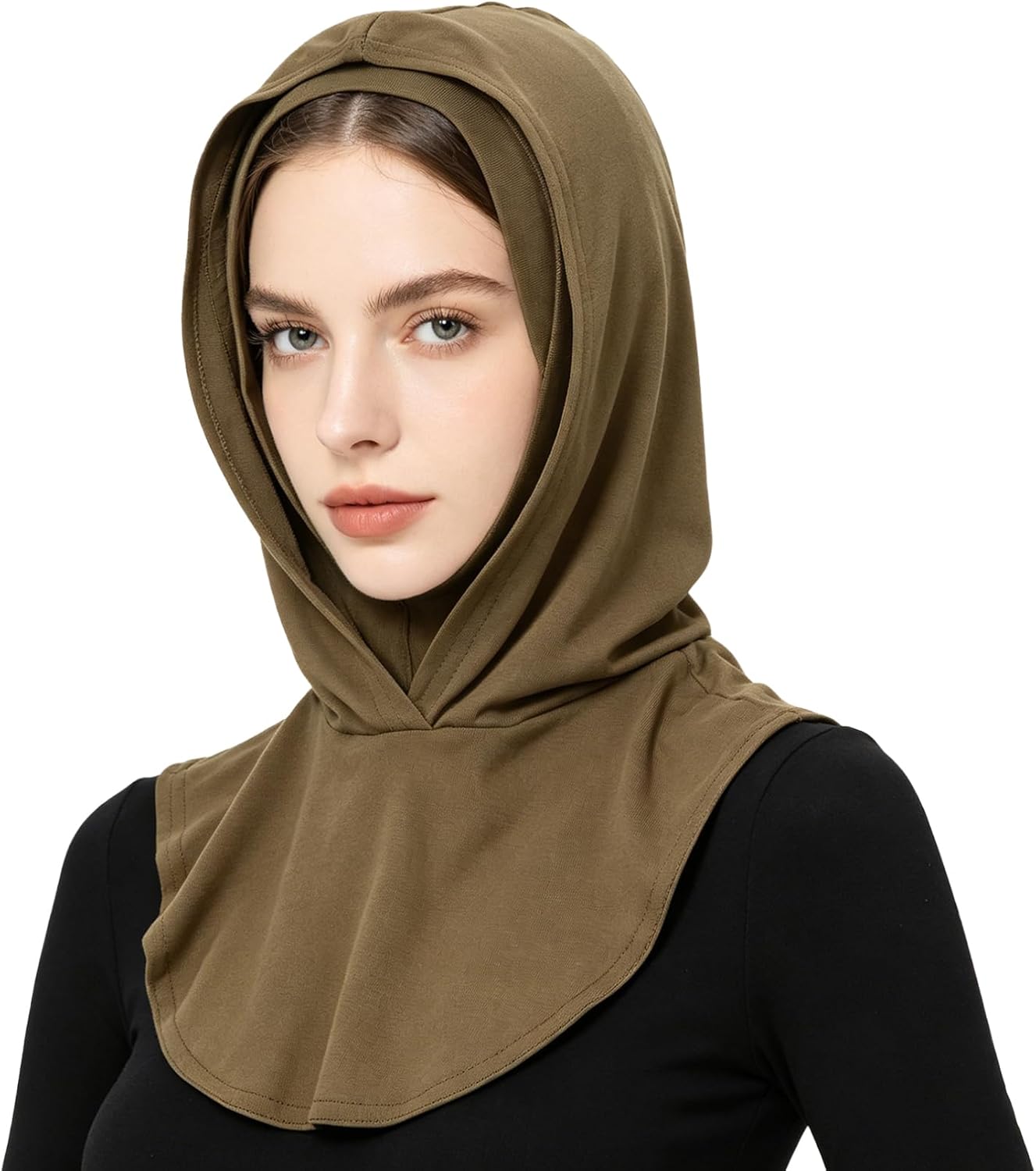 TiaoBug Sport Instant Hijab For Women, Muslim Cotton Turban, Soft Head Scarf, Ready To Wear Hijabs Prayer Clothes