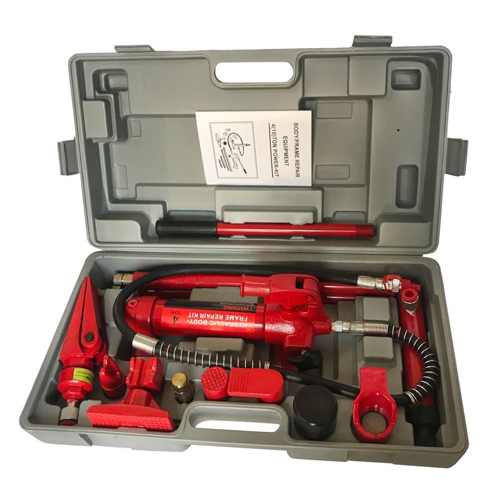 Porta Power Hydraulic Kit,Porta Power Hydraulic Jack Auto Body Frame Repair Kit 4 Ton Capacity