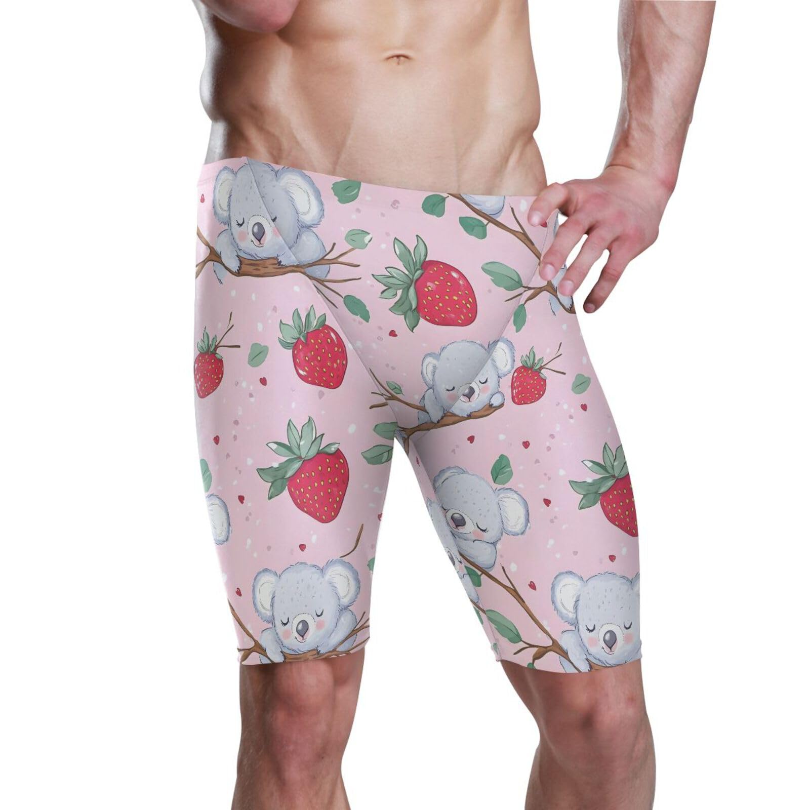 Swimsuit for Men Cute Koala Strawberry Men's Swimsuit Jammer XXL 202b8264
