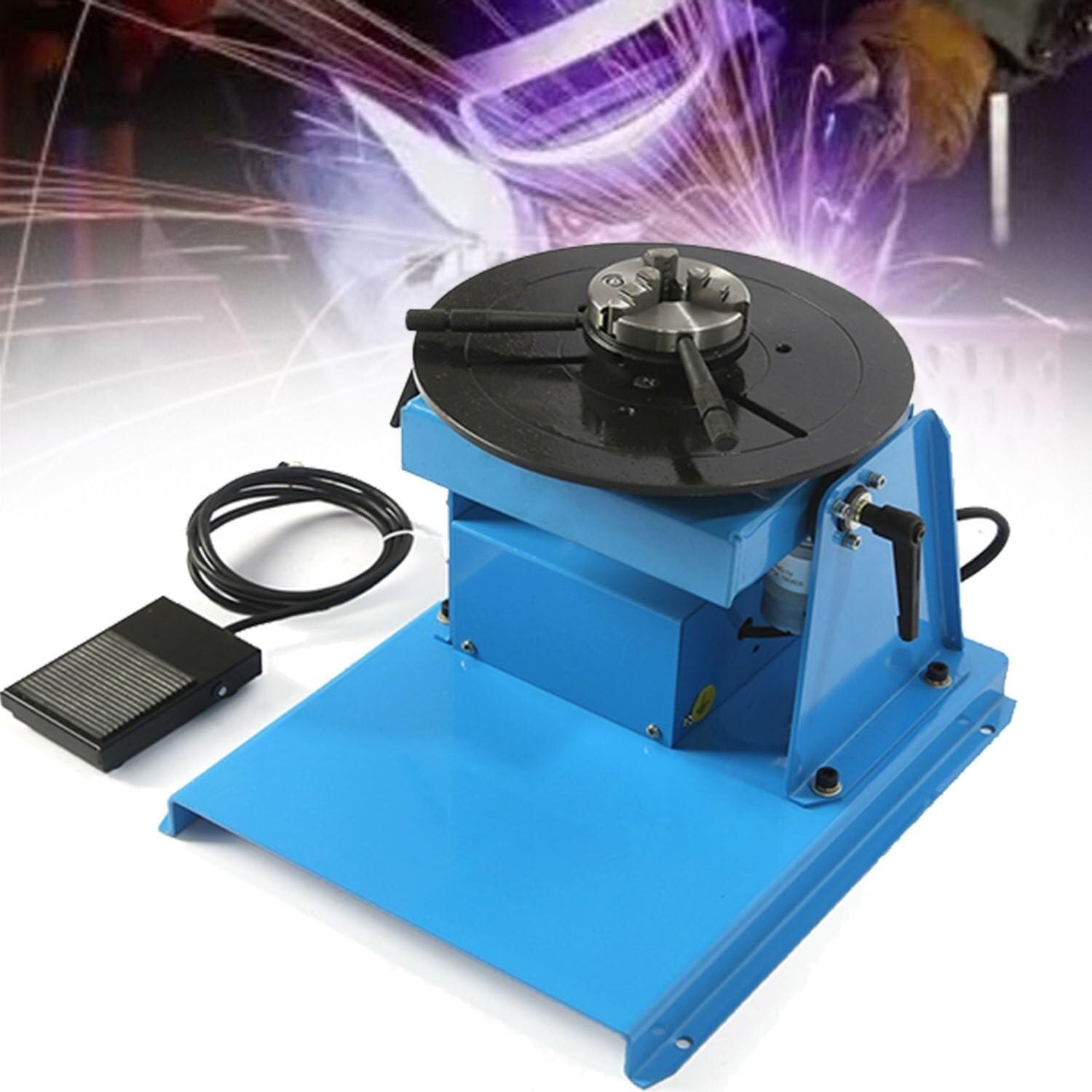 JKJZSALJ 10Kg Rotary Welding Positioner Turntable,Portable Welder Positioning Turntable Machine Equipment,0-90° Welding Turntable High Positioning