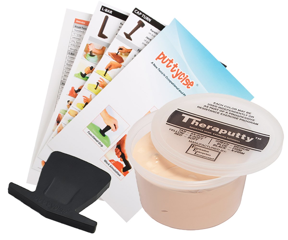 Buy TheraPutty Antimicrobial Exercise Putty Tan 1 LB + Puttycise Key