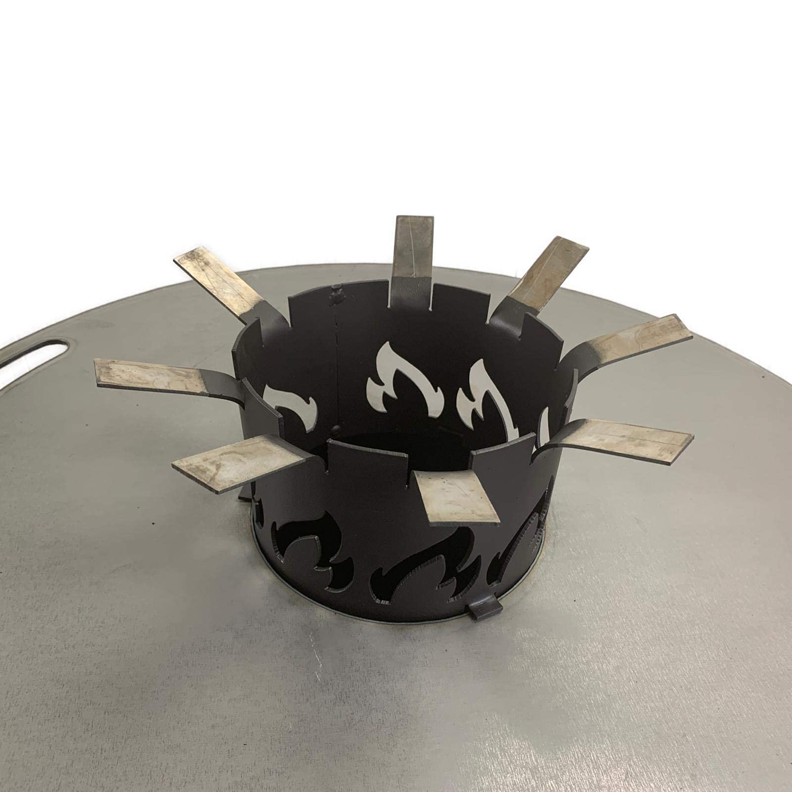 A. Weyck Tools Wok-Aufsatz Flamme 20cm für Feuerplatte + Brötchen-Spieße #26