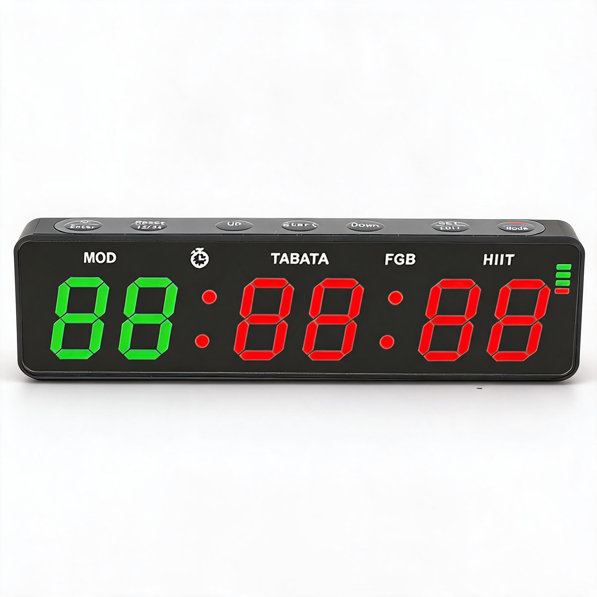 Minuteur de Sport Portable, Aimanté Rechargeable Horloge d'Entraînement par Intervalles, Chronomètre Fitness Numérique pour Maison, Garage, Boxe