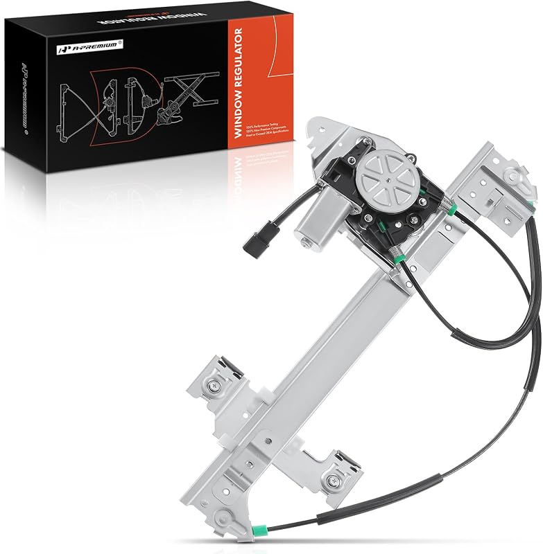 Máquina de vidro elétrica traseira direita A-Premium com motor de 2 pinos para Chevrolet Trailblazer, GMC Envoy e aplicações compatíveis – 1 unidade