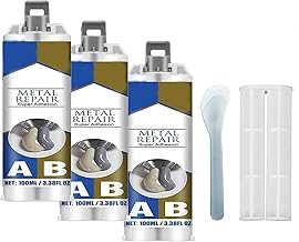 金属補修接着剤ドイツ製接着剤ドAB強力接着剤 metal repair 溶接級の作業用接着剤 溶接の代用 ひ 5分で素早く硬化 耐低温 耐熱性 耐磨耗性 耐水性 耐酸化性 金属,木材、ポリ塩化ビニール、レザーに対応可能 (300ML)