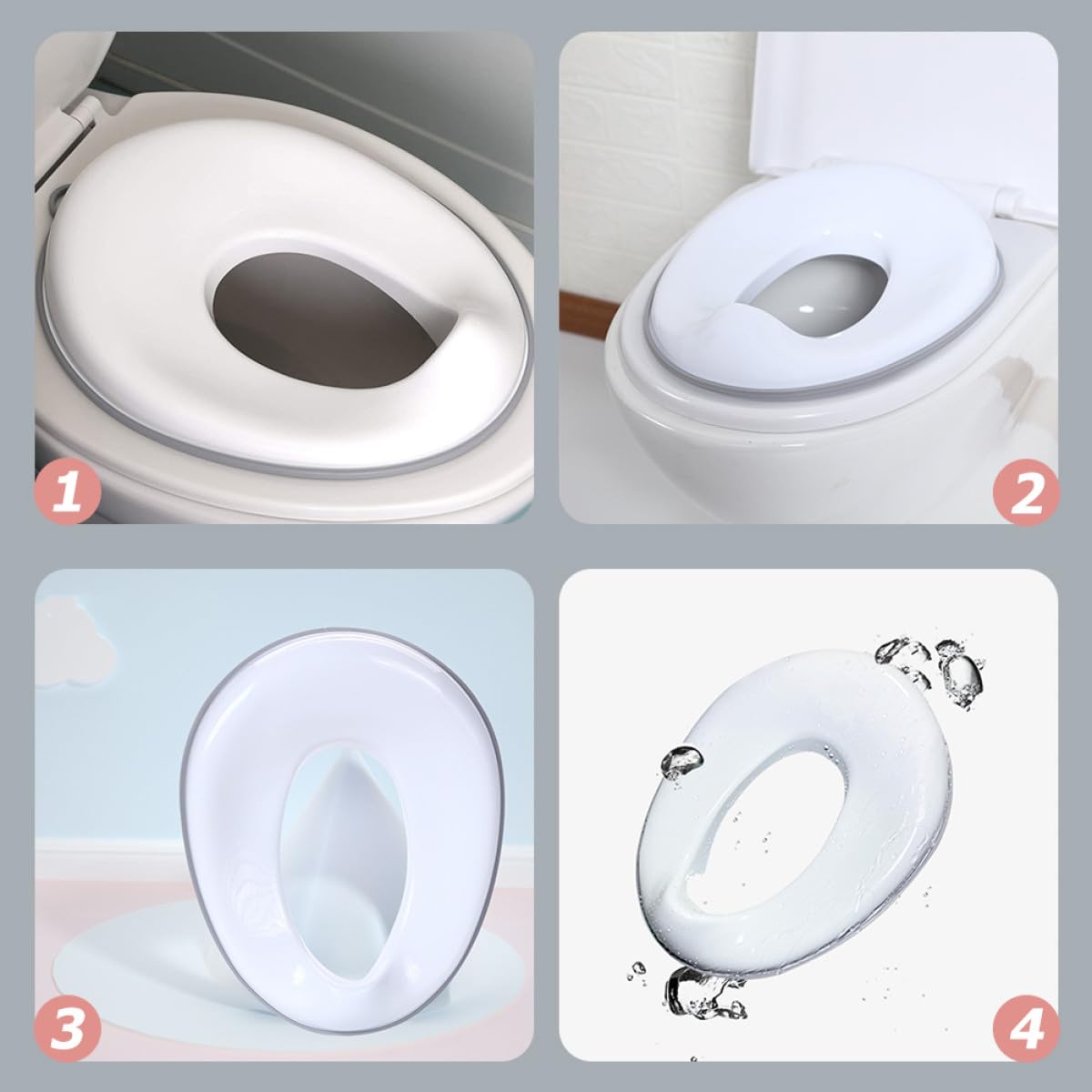 Asiento de Entrenamiento para Ir al Baño para Pequeños Asiento de Inodoro Infantil Antideslizante Anillo de Entrenamiento Cómodo y Ligero para Uso Casa
