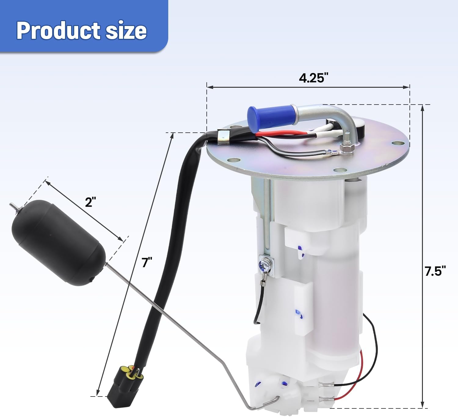 49040-0763 Fuel Pump Fits for Kawasaki Ninja 400 EX400 2018-2023, for Ninja 400 ABS EX400 2018-2023, for Z400 ER400 2019-2022, Replace 49040-0763