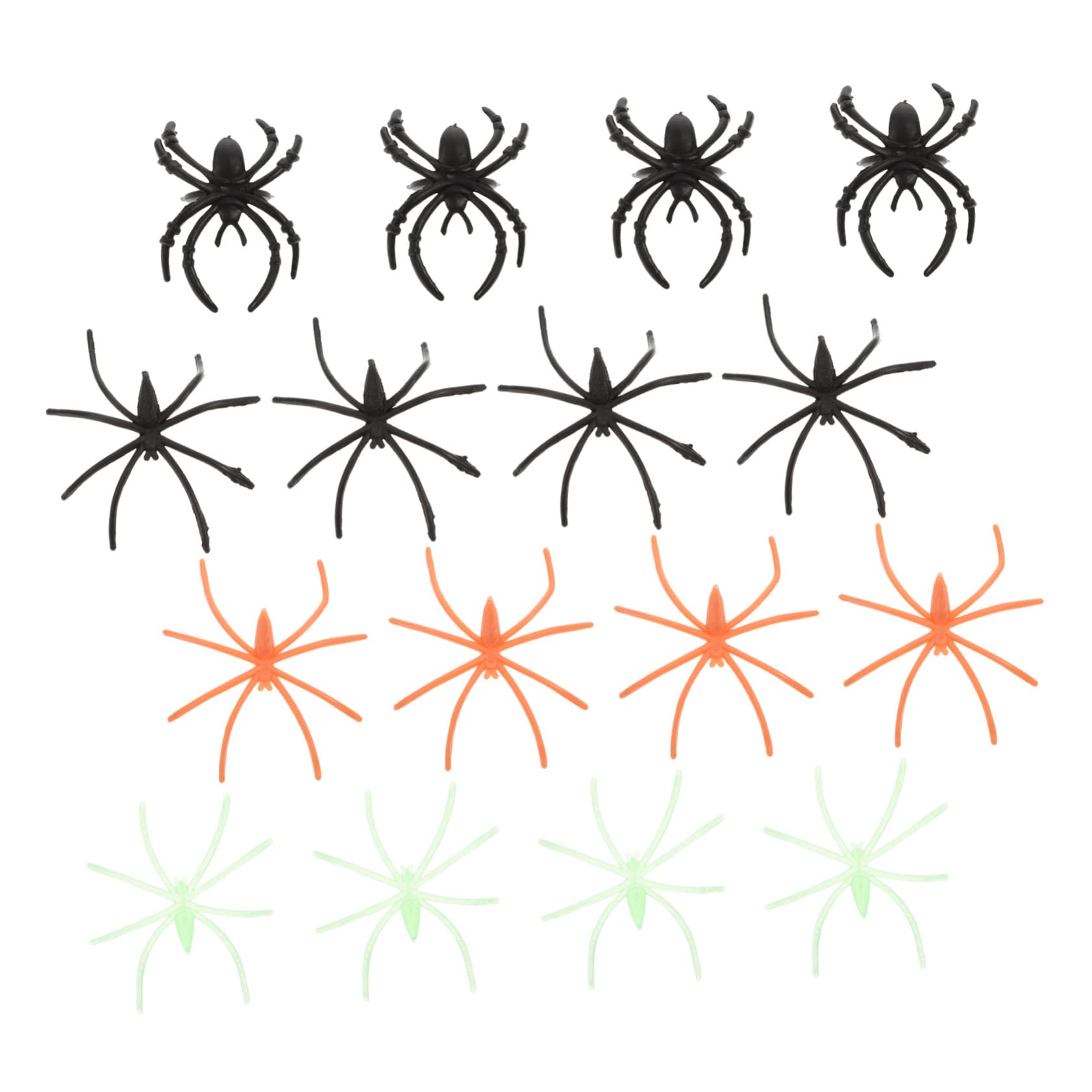 NOLITOY 100pcs Spider Ring Glow-in-the-dark Decor Halloween Party Supplies Decorative Night Light Ornament