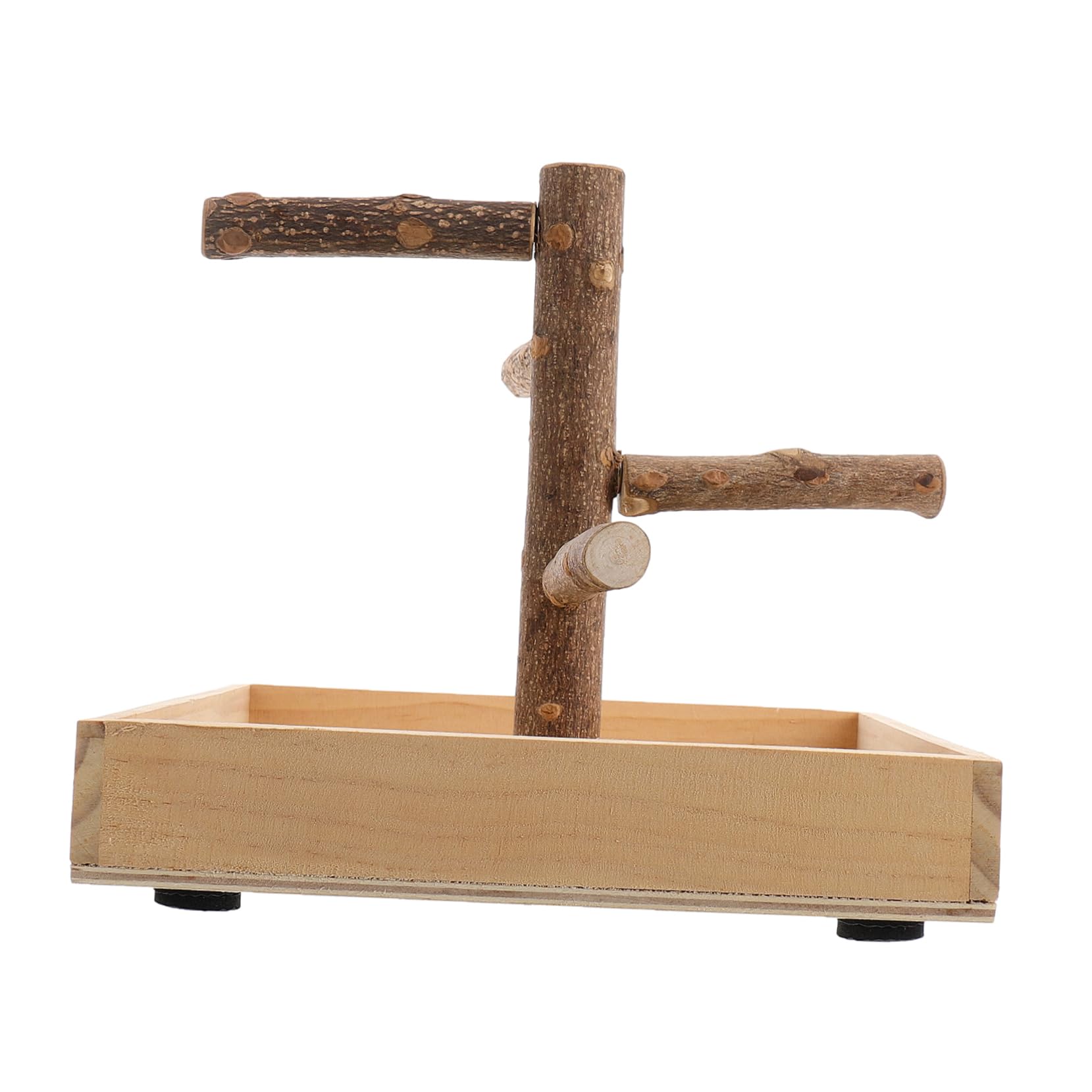 Yardwe De Juego para Pájaros De Madera Portátil, Soporte para Perchas De Loros, Pequeño, Gimnasio para Entrenamiento De Periquitos y Cacatúas