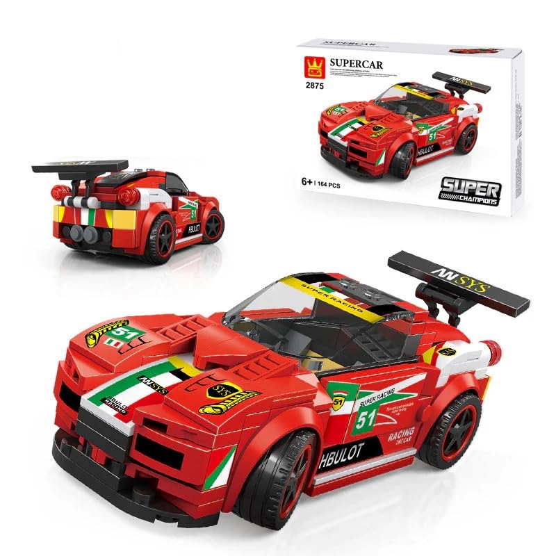 Racing Car Building Blocks Set – 193 Pieces - DIY Car Building Kit for Kids Ages 5-14 - Technic Car Model - Educational Construction Toy for Boys - Best Car Set Under 1000