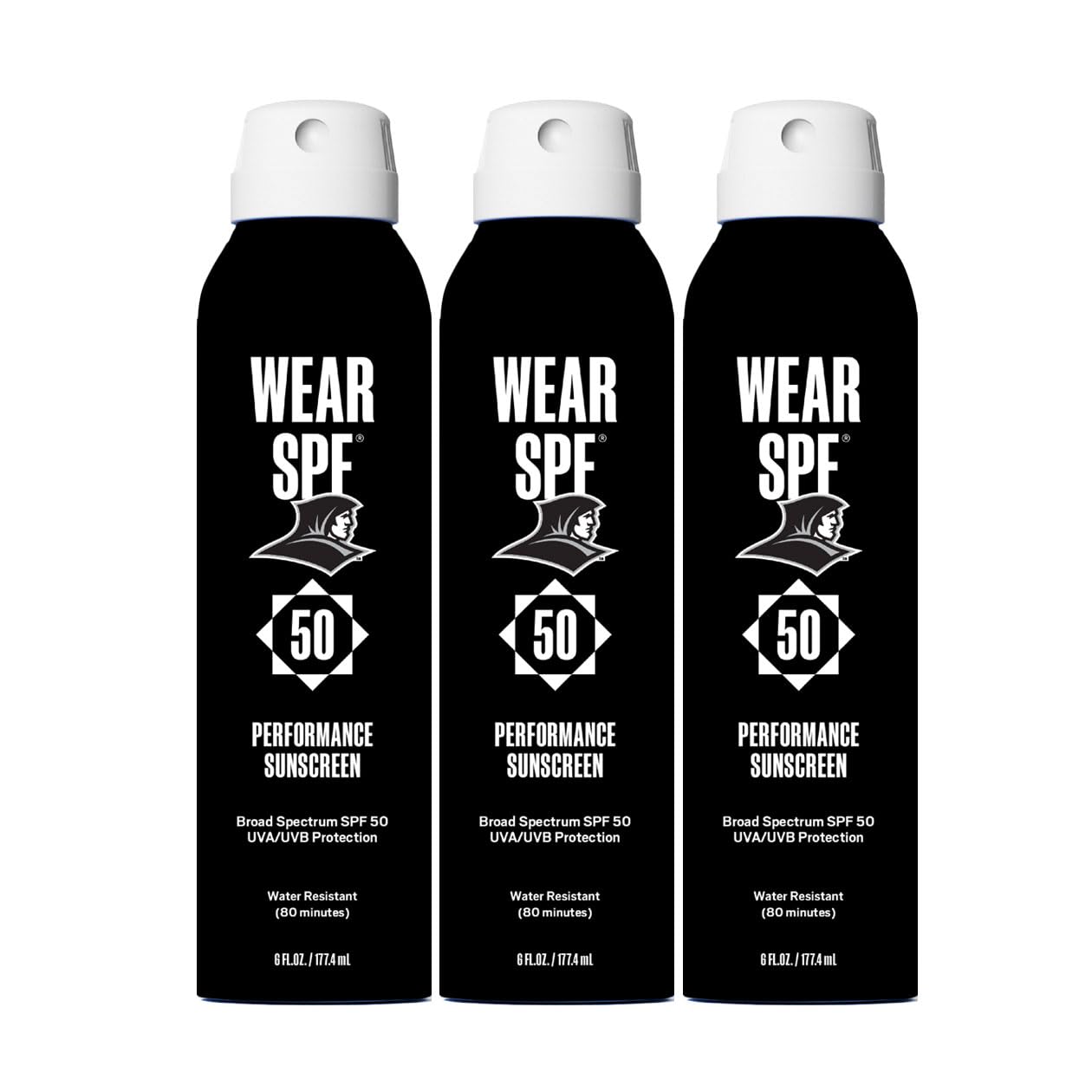 Providence Friars Wear SPF Performance Sport Sunscreen Spray 6 Fl oz 3-pack