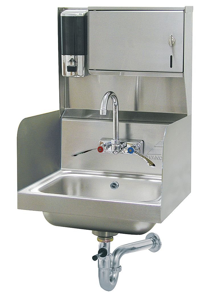 Hand Sink,Wall,17-1/4 in. L,15-1/4 in. W