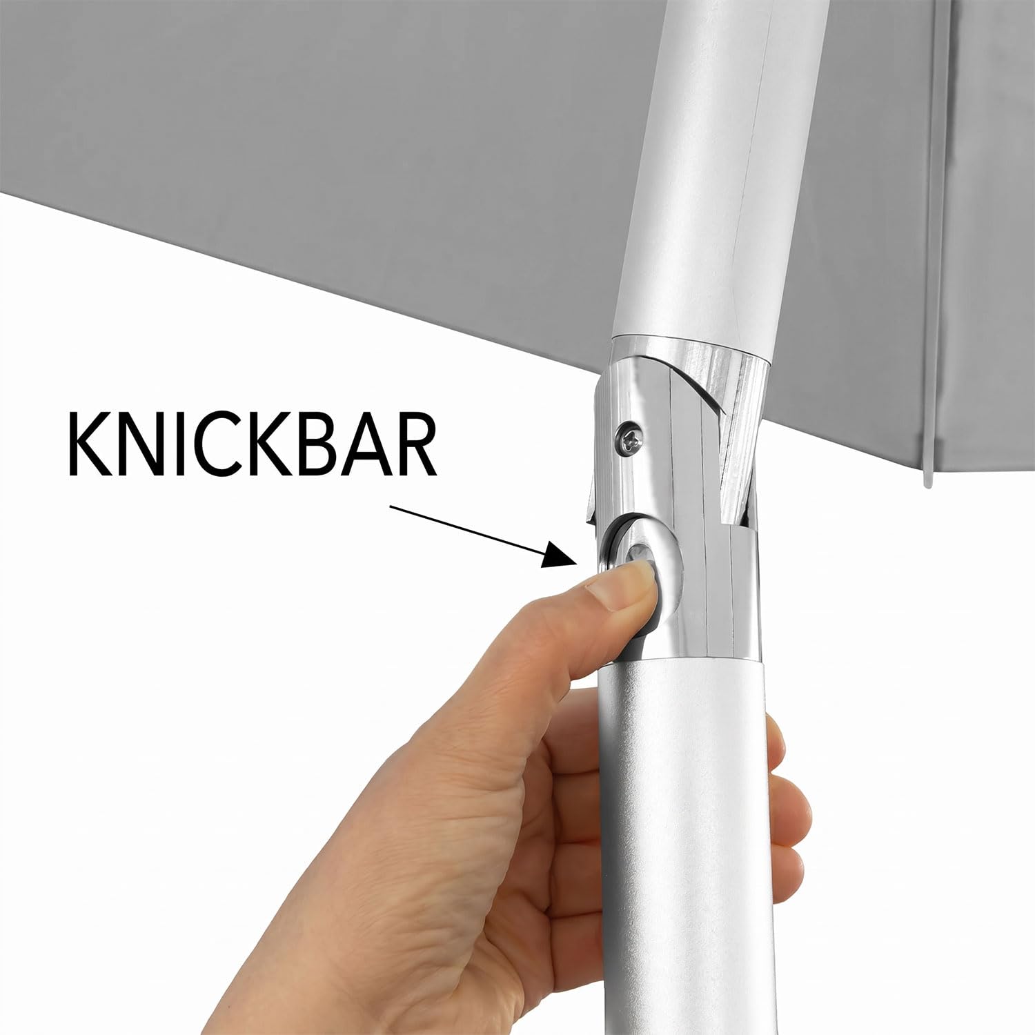 anndora Aluminium Sonnenschirm 2,5 x 2,5 m quadratisch - Sonnenschirm mit Kurbelsystem für Balkon, Garten Terrasse