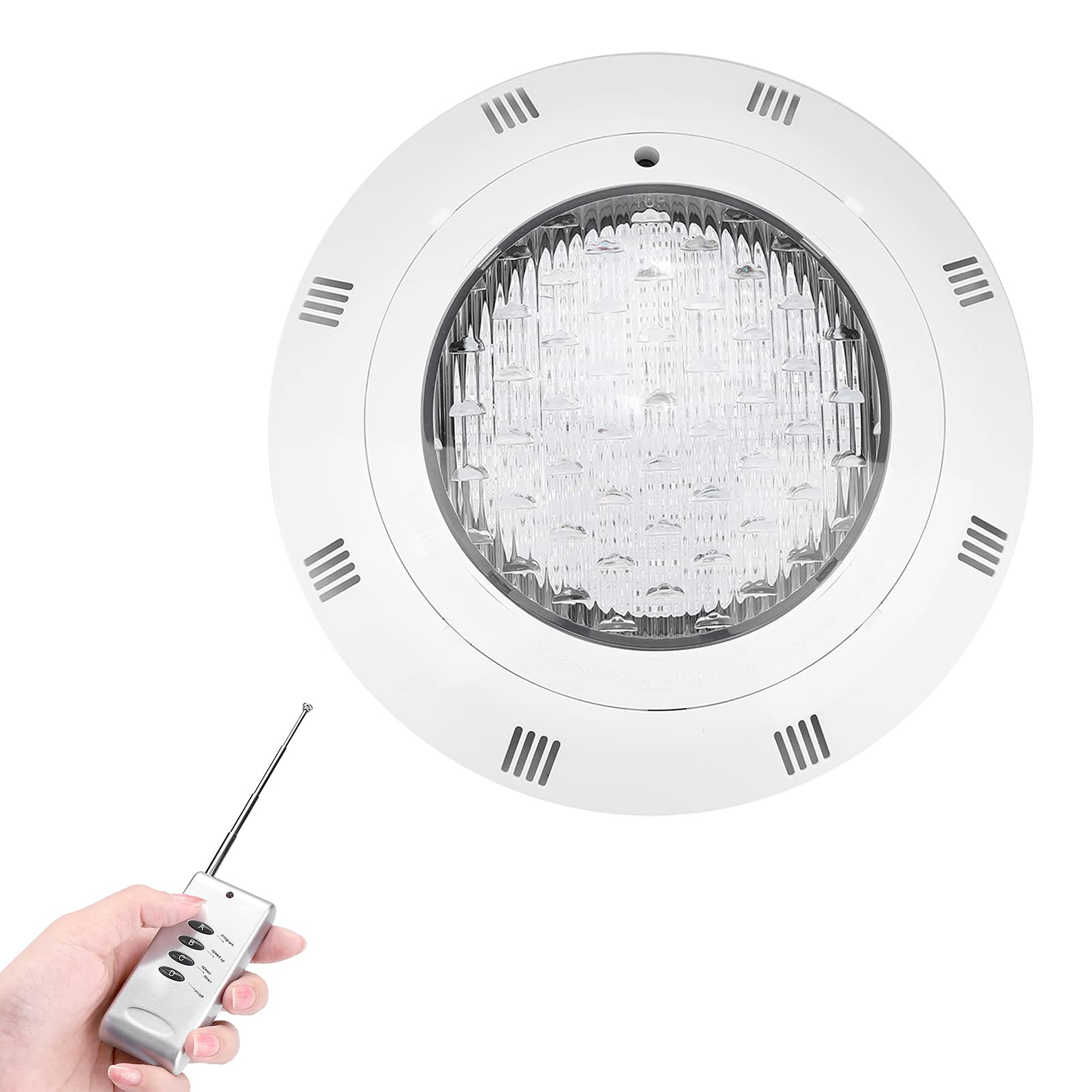 Annadue 12V 24 LED RGB Mehrfarbige Unterwasser-Schwimmbeckenbeleuchtung mit Fernbedienung, Poolbeleuchtung für Oberirdische Teiche Im
