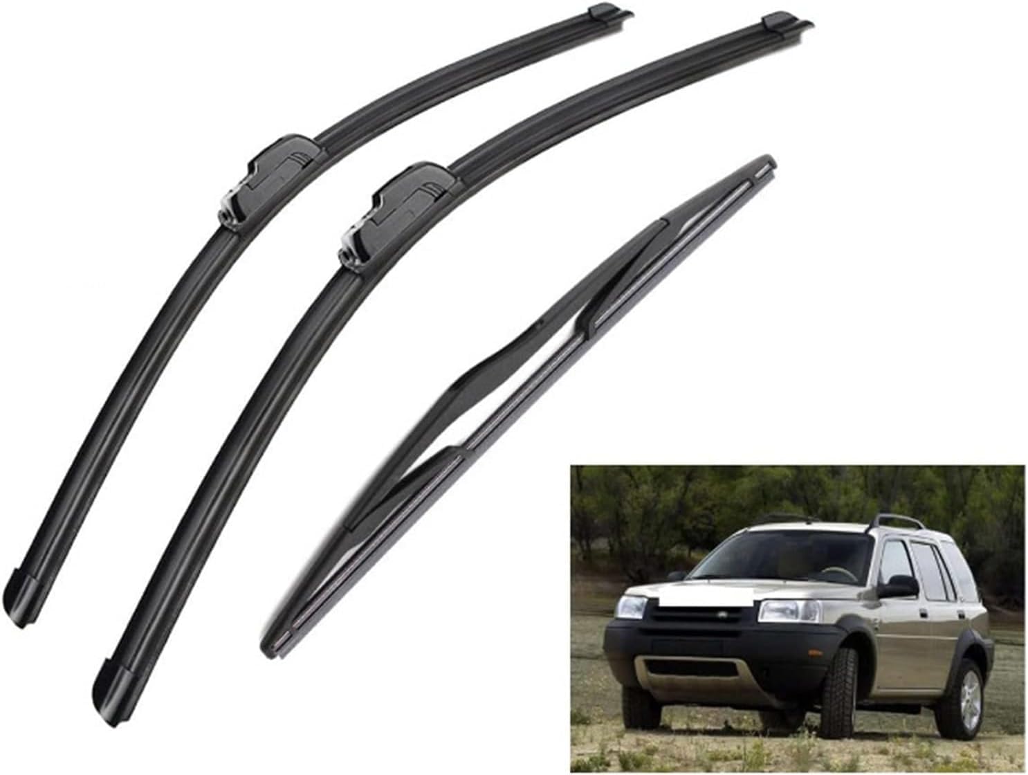 YIXINYI 3 Pcs Front + Rear Windscreen Wiper Blades for Land Rover Freelander MK1 1997-2006, Windshield Wipers Exact Match Replacement Consistent All Climate Efficiency
