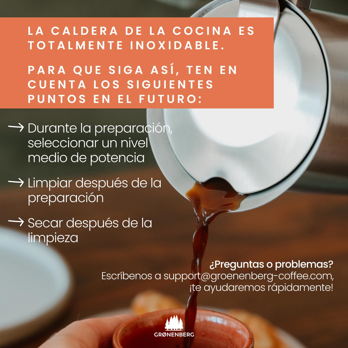 Groenenberg Spar Set 4 | Espressokocher Edelstahl 4 Tassen + Kaffeemühle manuell | Induktion Espressokanne (200ml) + Handkaffeemühle