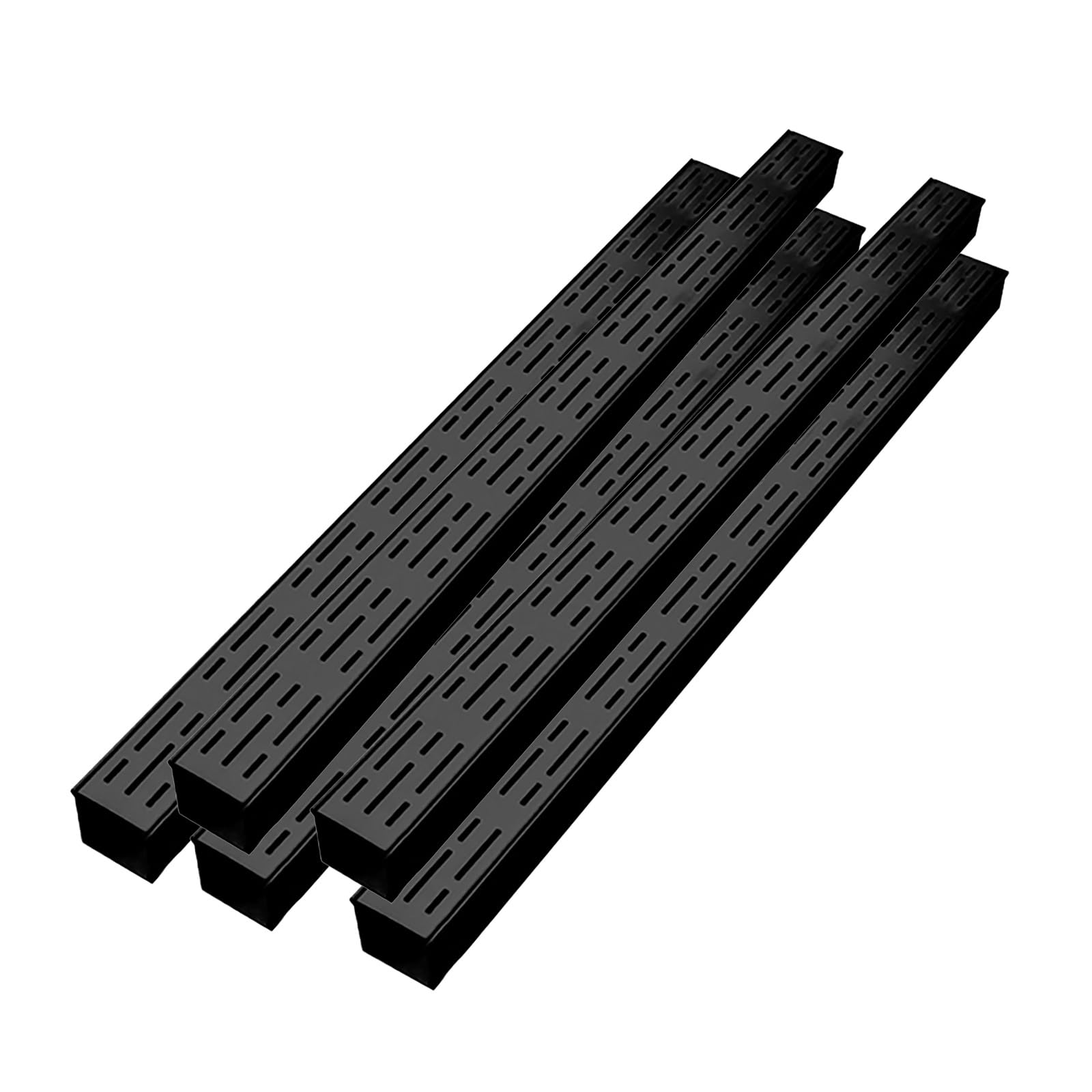 Ziaqewgep One Color 5Pcs Sus Drainage Channels And Grating System, Linear Drain Grate With Cover For Outdoor Use(7X5cm)