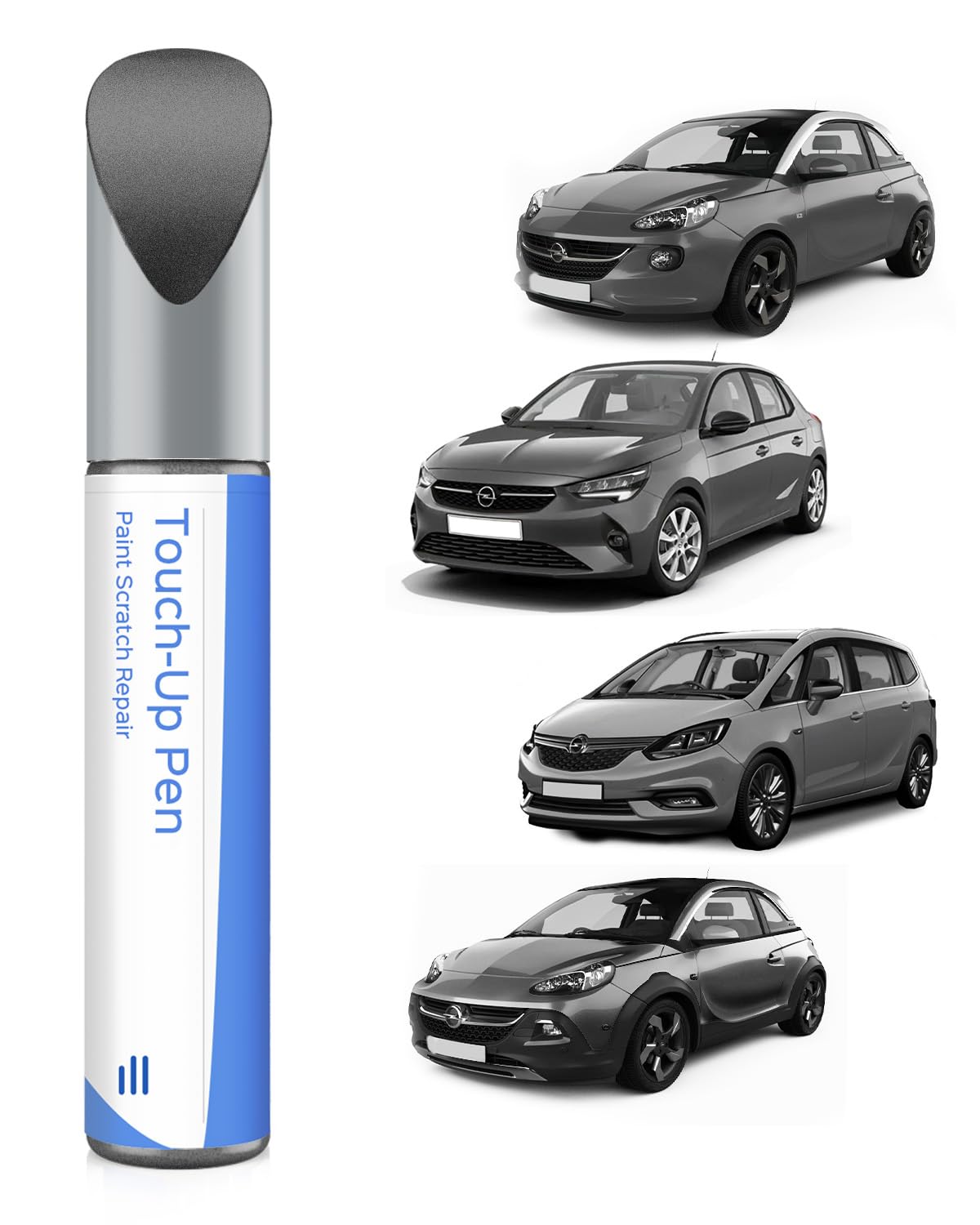 GF6 / 10B/ 90T Satin Steel Grey Metallic/Licht Grau Metallic Ausbesserungsfarbe für Opel Exakte Übereinstimmung – Ausbesserung von Kratzern und Abplatzungen