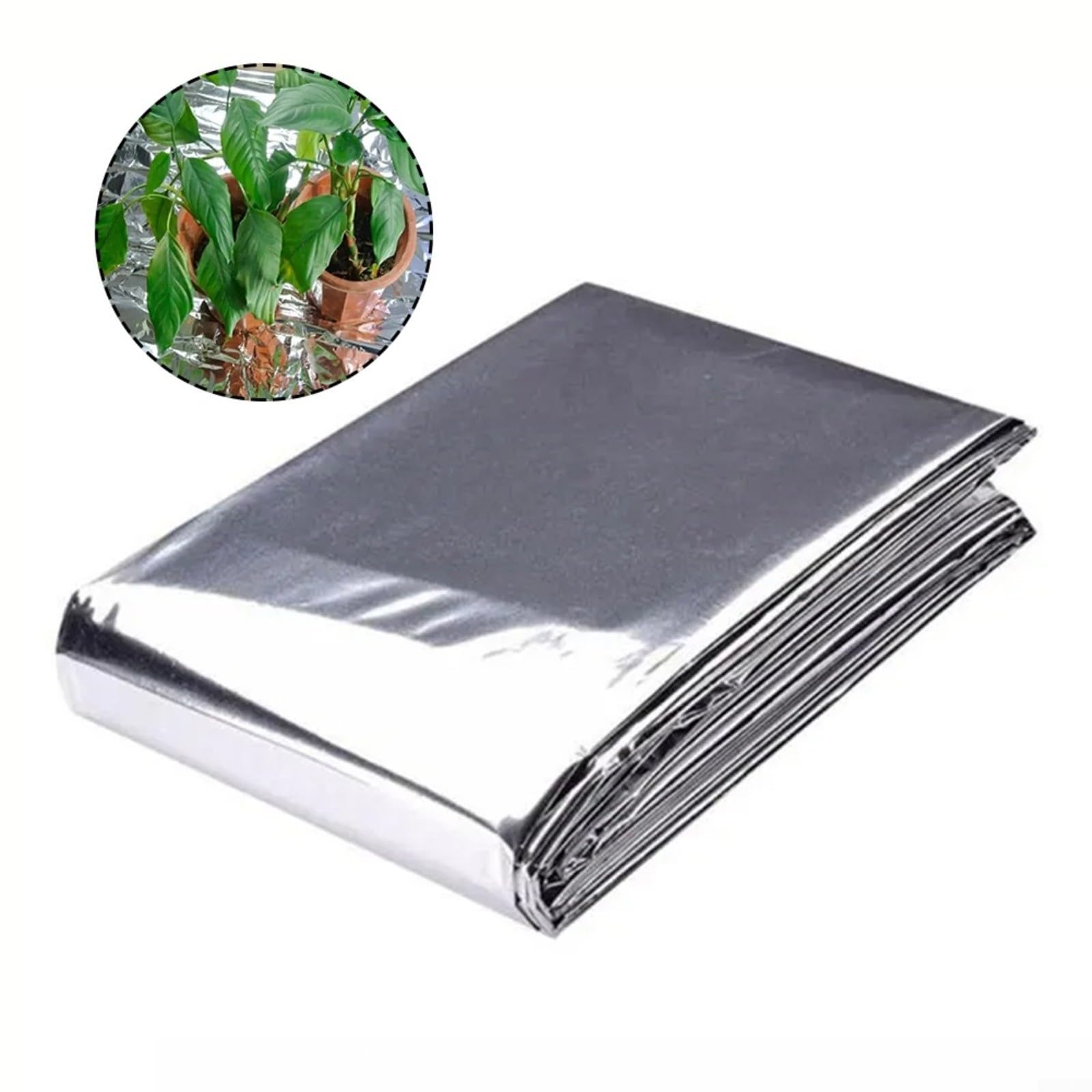 Pellicole in Mylar per la crescita delle piante, rivestimento riflettente in Mylar per piante da giardino e serre, per la crescita delle piante, tenda semplice da campeggio (160 cm x 210 cm, 10