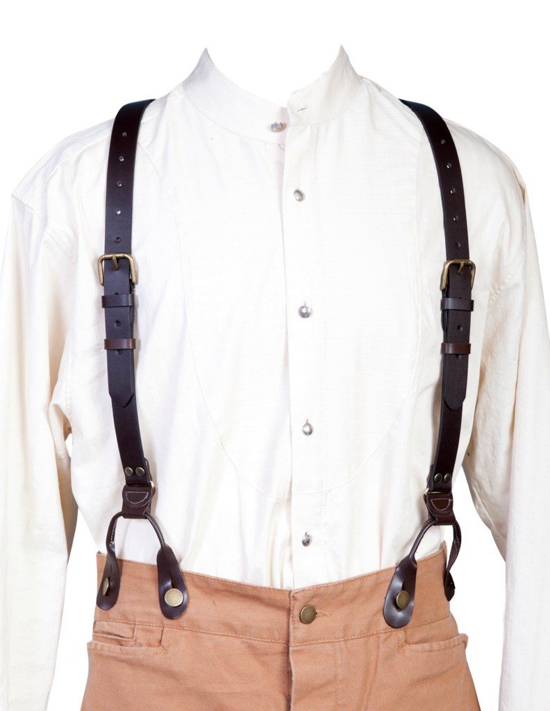 Scully 540765 Leather Suspenders Brown ONE