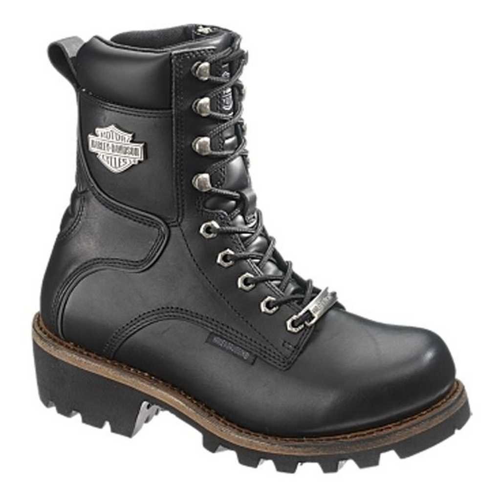 Harley-Davidson Women's Tyson 7-Inch Black Leather Motorcycle Boots D87016